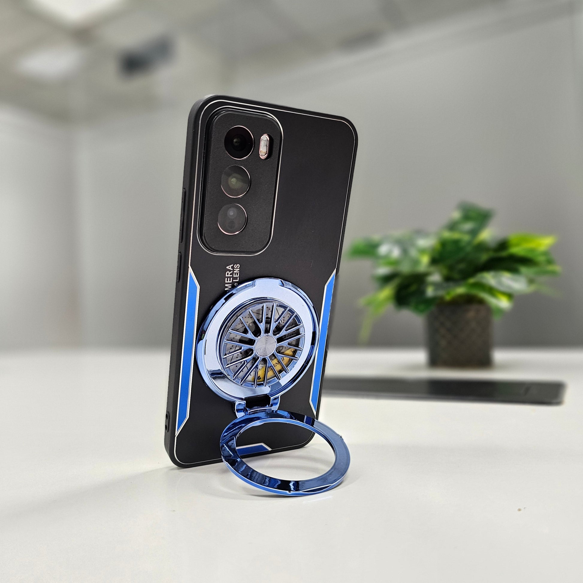 Oppo Reno 12 5G  with blue stand