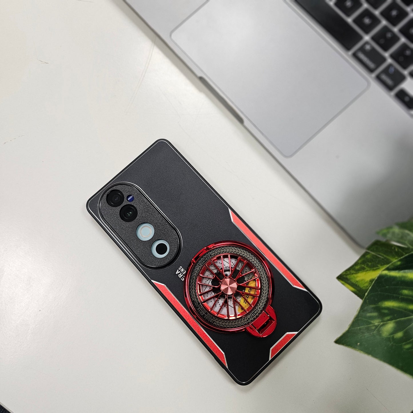 Vivo V40 Pro 5G Stress Buster Wheel Aluminium Metal Scratch Resistant Back Case