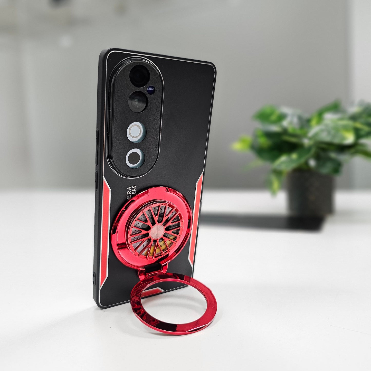 Vivo V40 Pro 5G Stress Buster Wheel Aluminium Metal Scratch Resistant Back Case