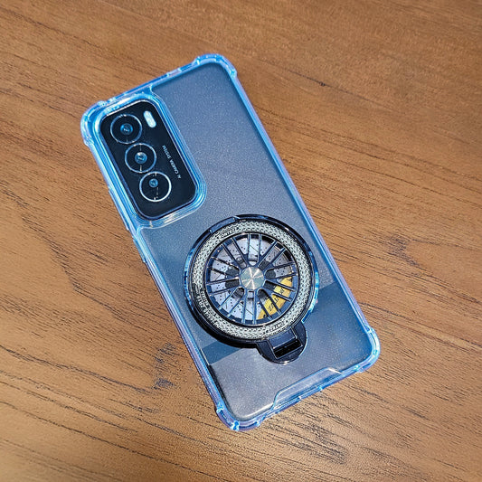 Oppo Reno12 Pro 5G 100% Original Transparent Four Corner Stress Buster Wheel Case