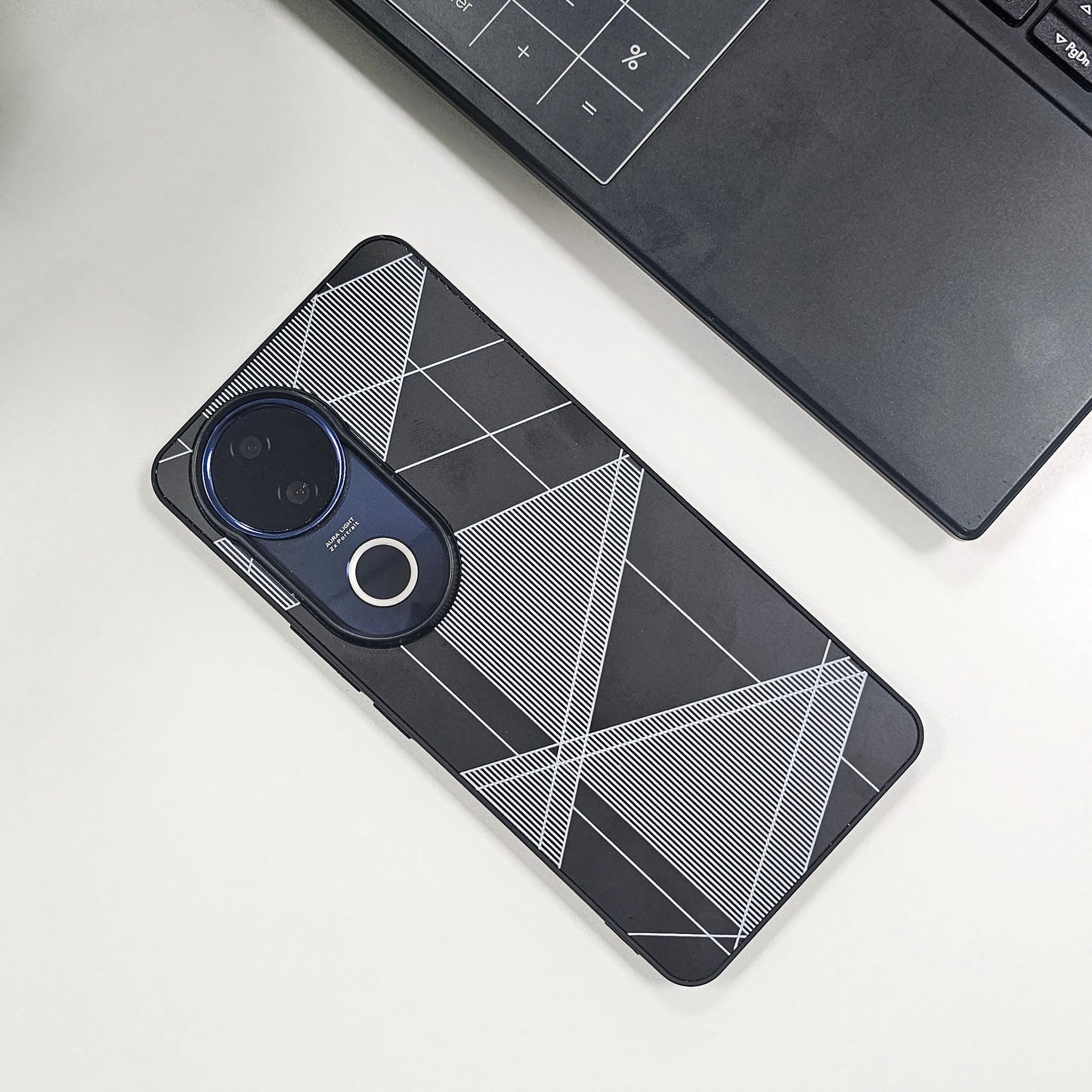Vivo V50 5G Triangle Pattern Matte Back Shockproof Case