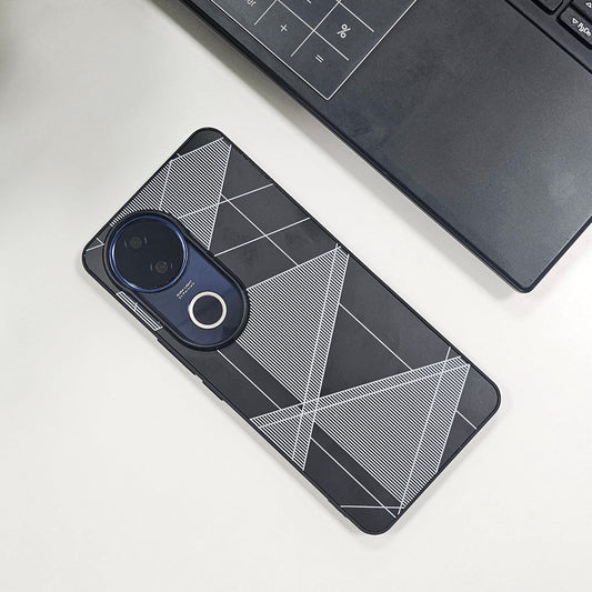 Vivo V50 5G Triangle Pattern Matte Back Shockproof Case (Buy 1 Get 1 Surprise Cover)