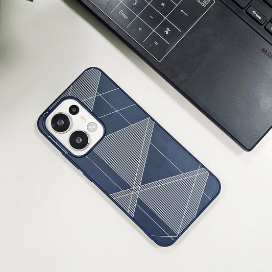 Oppo Reno 13 5G Triangle Pattern Matte Back Shockproof Case