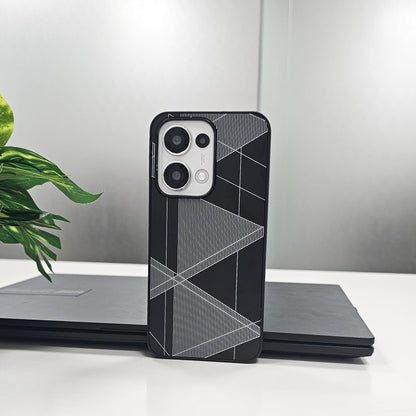 Oppo Reno 13 5G Triangle Pattern Matte Back Shockproof Case