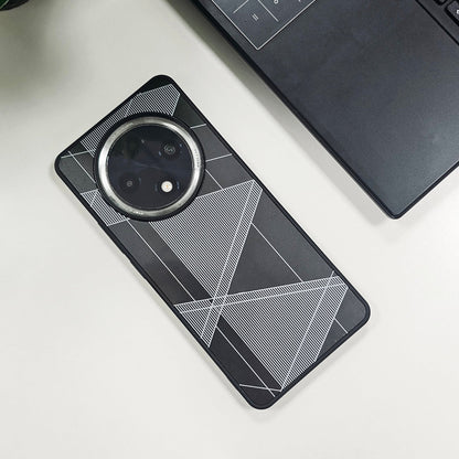 Oppo F27 Pro+ 5G Triangle Pattern Matte Back Shockproof Case