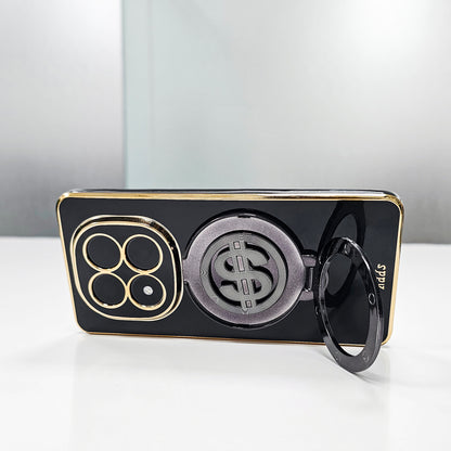 Redmi Note 14 Pro+ 5G Luxury Silicone Money Magnet Rotating Dollar Case