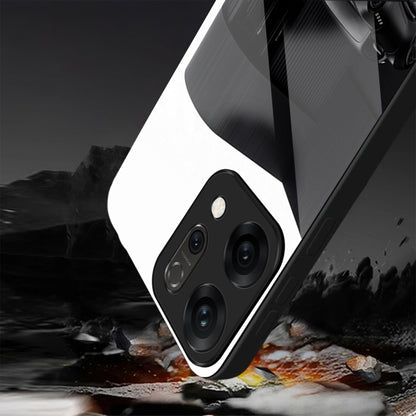 Oppo Reno 14 5G Premium Acrylic Shockproof Glass Back Case (monochrome Maserati)
