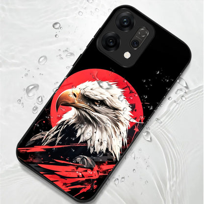 Oppo Reno 14 5G Premium Acrylic Shockproof Glass Back Case (Angry Eagle)