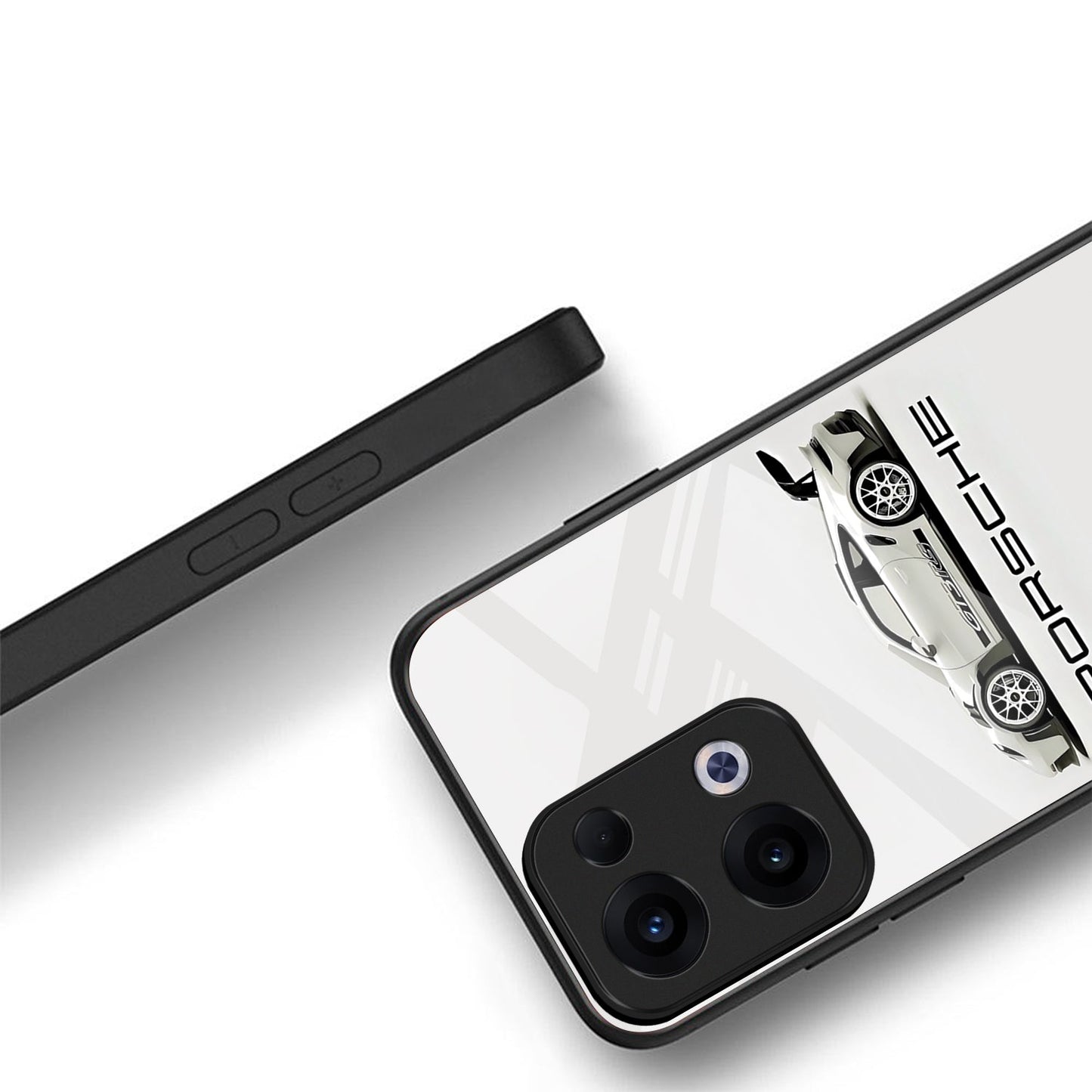Oppo Reno 13 5G Premium Acrylic Shockproof Glass Back Case (Porsche)