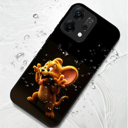 Oppo Reno 14 5G Cute Jerry Design Aesthetic Glass Case