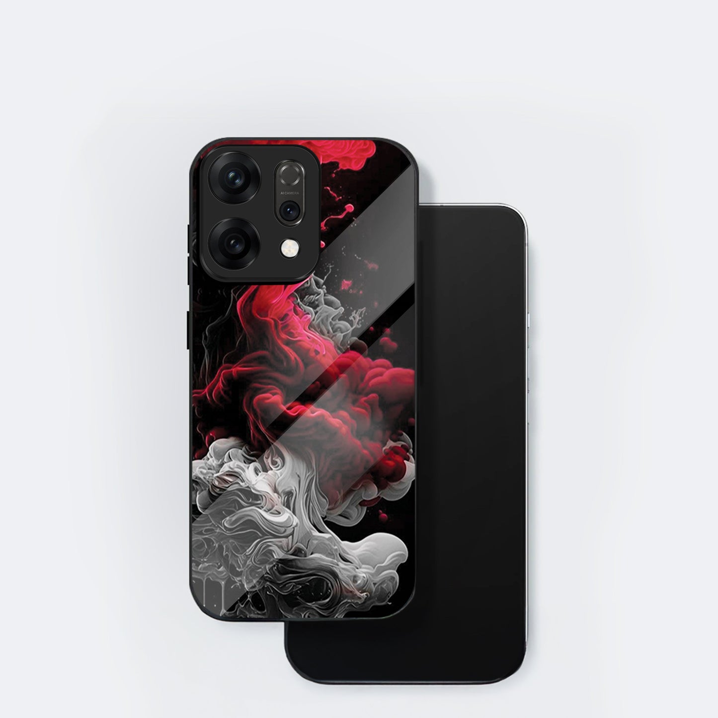 Oppo Reno 14 5G Premium Acrylic Shockproof Glass Back Case (Infernal Drift)