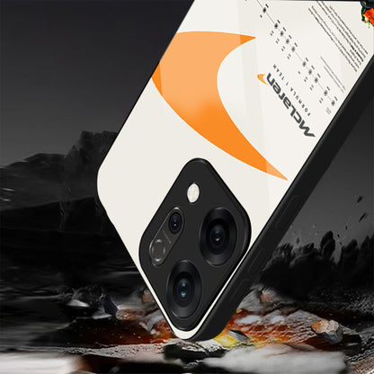 Oppo Reno 14 5G Premium Acrylic Shockproof Glass Back Case (McLaren Case)