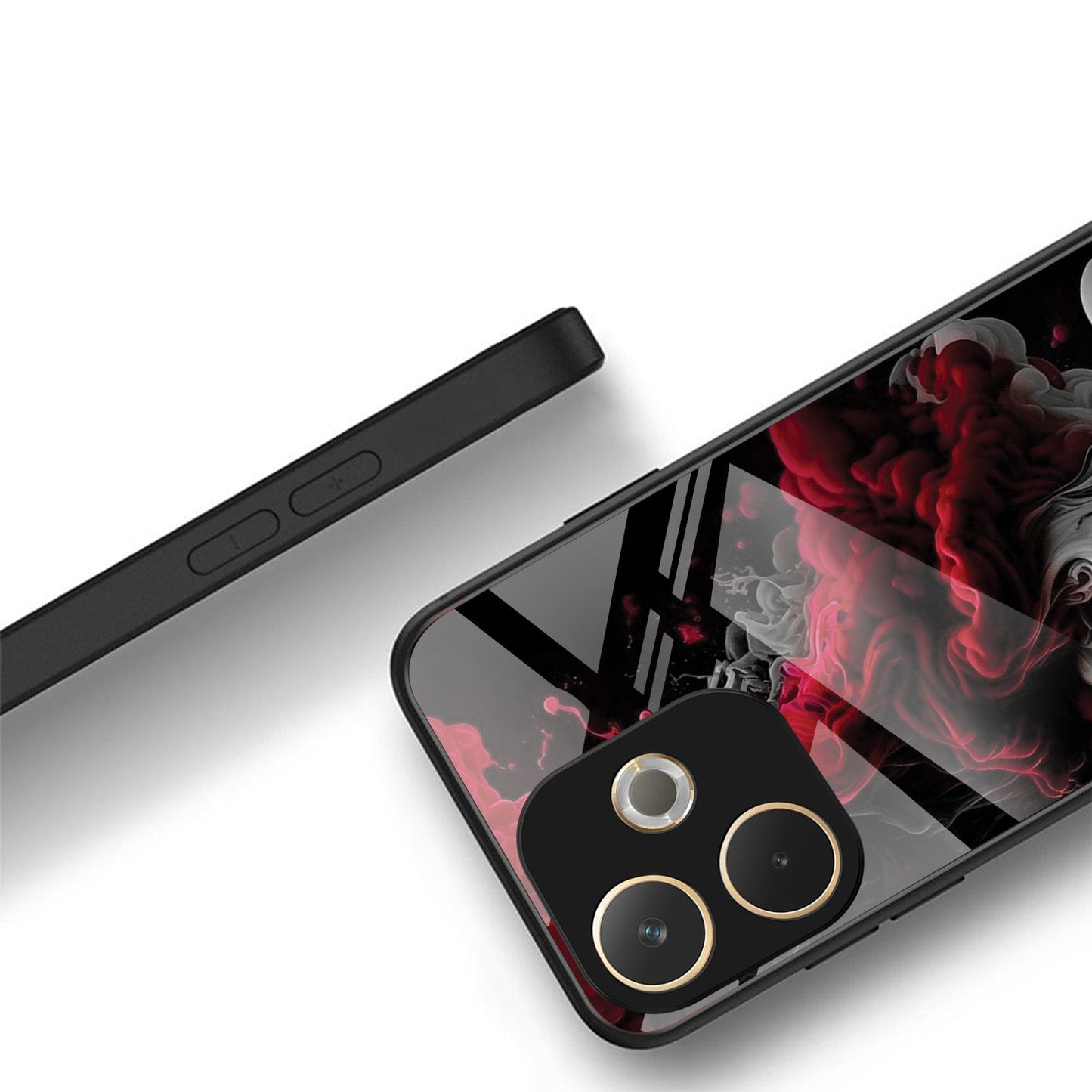 Oppo A5 Pro 5G Premium Acrylic Shockproof Glass Back Case (Vortex Flame)