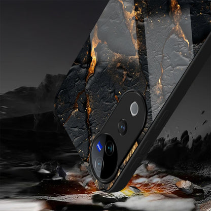 Vivo V40 Pro 5G Premium Acrylic Shockproof Glass Back Case (Volcanic Gold)
