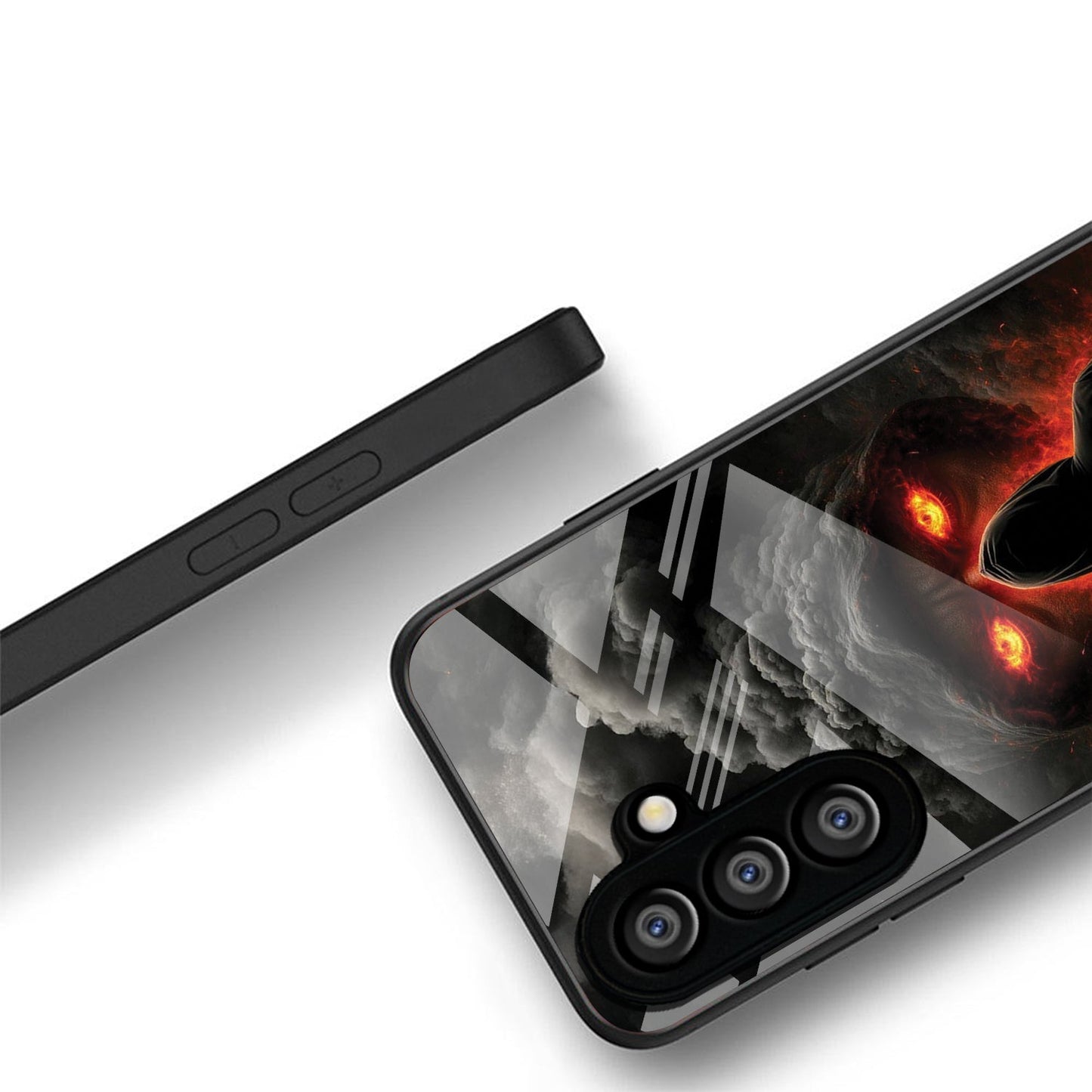Samsung Galaxy A36 5G Premium Acrylic Shockproof Glass Back Case (Dark Flame)