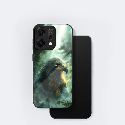 Oppo Reno 14 5G Premium Acrylic Shockproof Glass Back Case (Eagle Case)