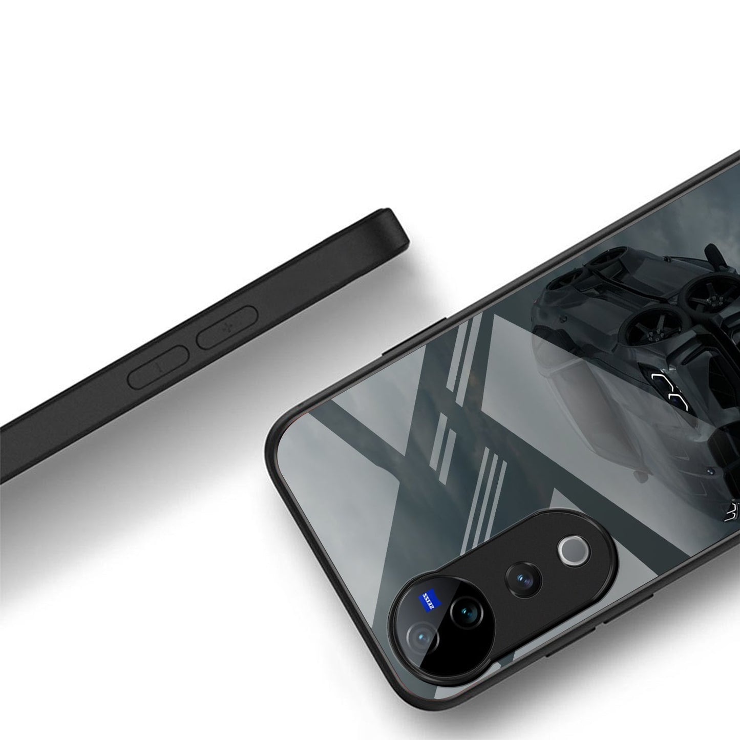 Vivo V40 Pro 5G Premium Acrylic Shockproof Glass Back Case ( Night Rider )