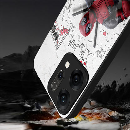 Oppo Reno 14 5G Deadpool Comic Character Design Aesthetic Glass Case