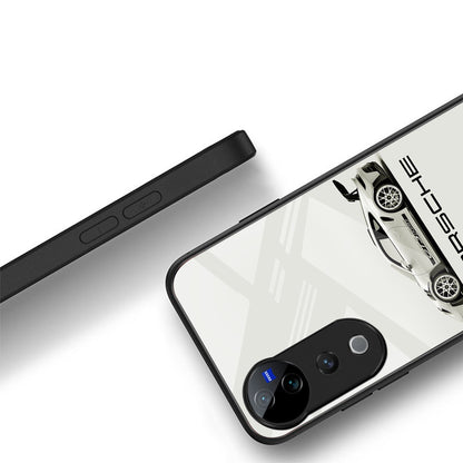 Vivo V40 Pro 5G Premium Acrylic Shockproof Glass Back Case (Drive Porsche)