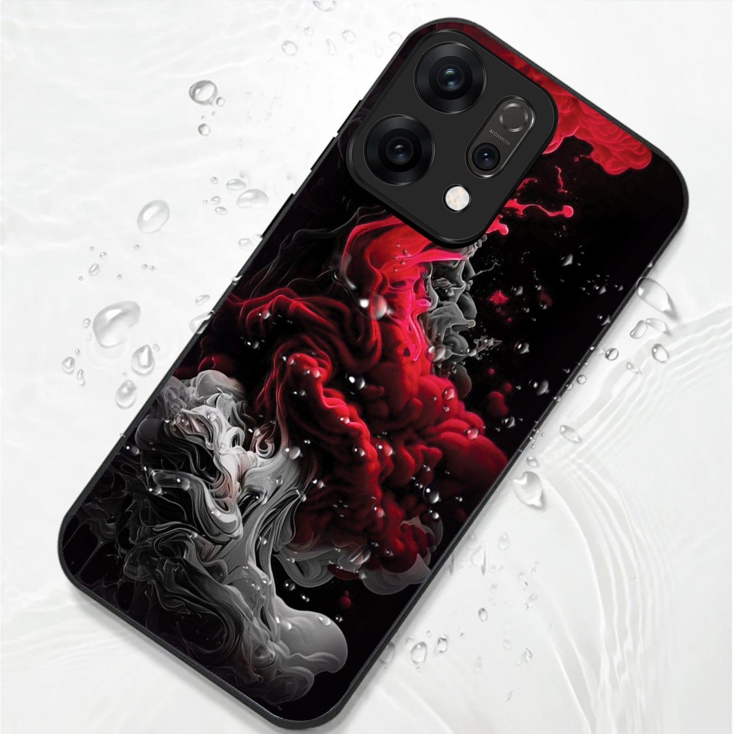 Oppo Reno 14 5G Premium Acrylic Shockproof Glass Back Case (Infernal Drift)