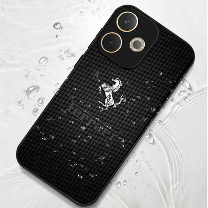 Oppo A5 Pro 5G Premium Acrylic Shockproof Glass Back Case (Ferrari Carbon Fiber)