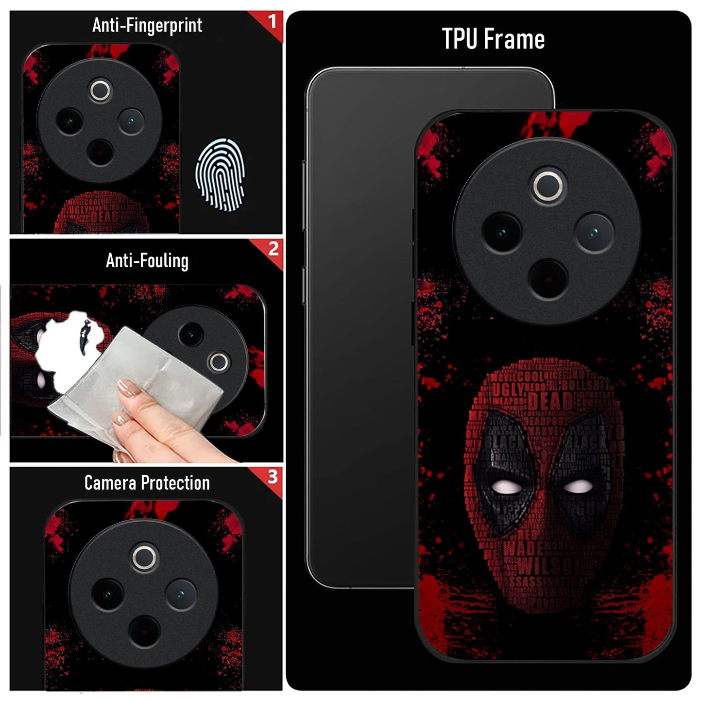 Vivo T4 5G Premium Acrylic Shockproof Glass Back Case (Masked Armor)