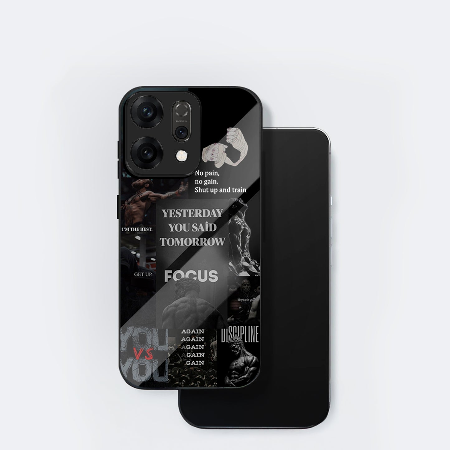 Oppo Reno 14 5G Premium Acrylic Shockproof Glass Back Case (You Vs You)
