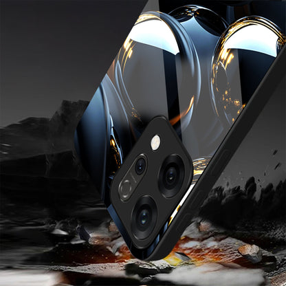 Oppo Reno14 5G Premium Acrylic Shockproof Glass Back Case (Mirror Spheres)