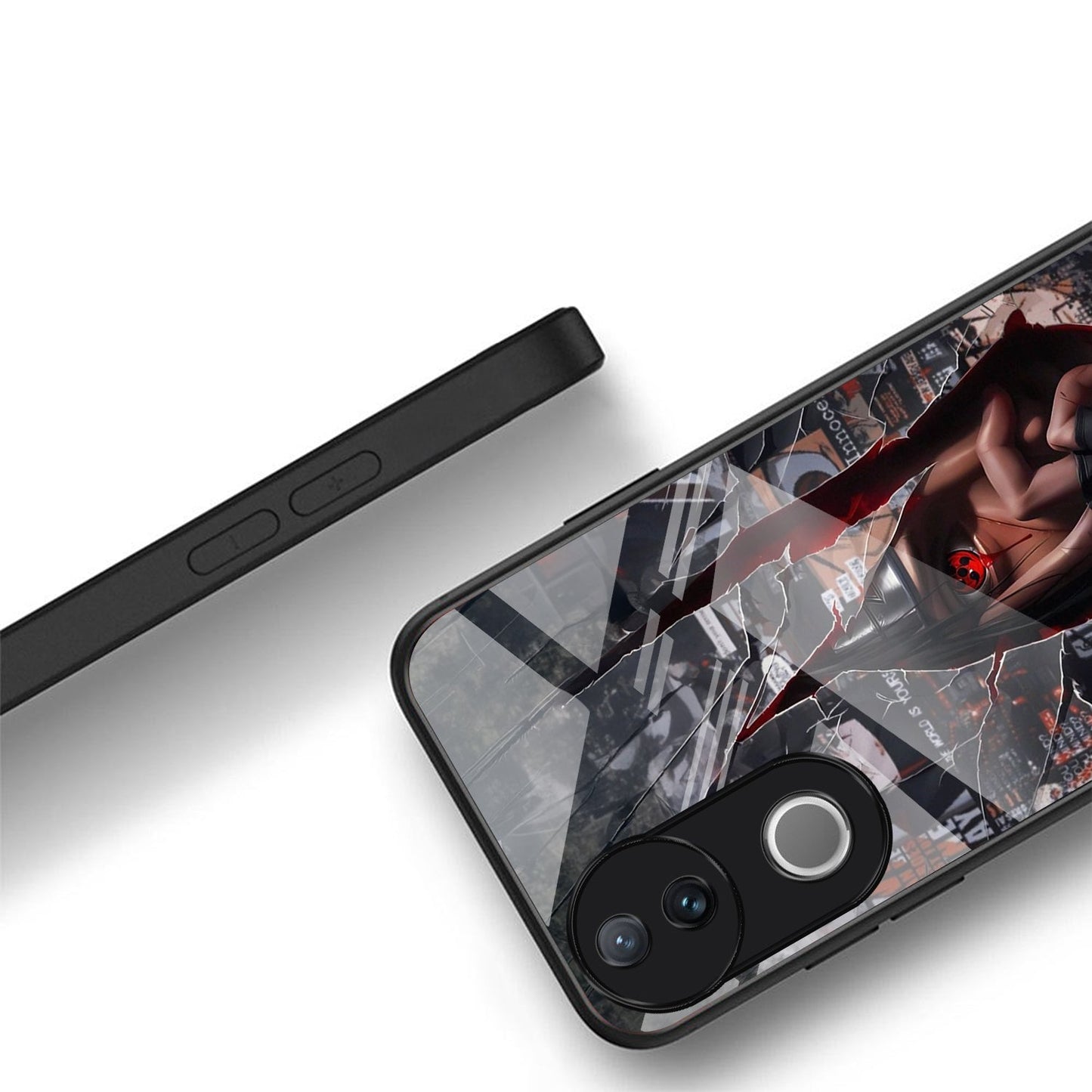 Vivo V50 5G Premium Acrylic Shockproof Glass Back Case (Sharingan)