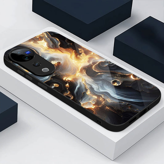 Vivo V40 Pro 5G Premium Acrylic Shockproof Glass Back Case (Mist)