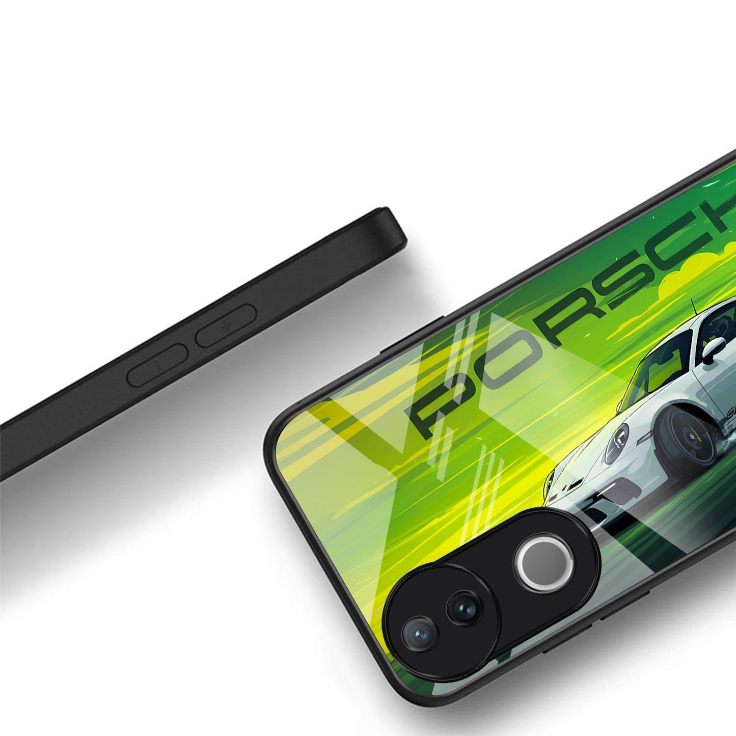 Vivo V50 5G Premium Acrylic Shockproof Glass Back Case (Speedster case)