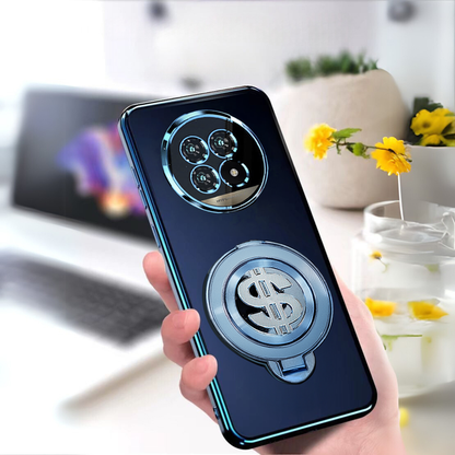 GOKEN Case For Realme 13 Pro 5G/Realme 13 Pro Plus 5G, Double Layer Armor Case (Soft Silicone & Hard PC), Sliding Lens Protection, 360° Ring, Shockproof Bumper, Cover Case – Black