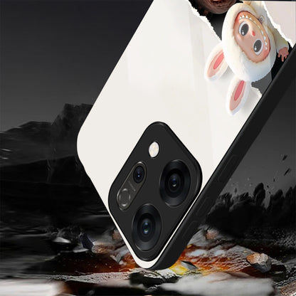 Oppo Reno 14 5G Cute Labubu Character Aesthetic Glass Case