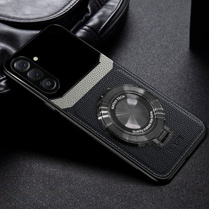 Samsung Galaxy A56 5G Original Luxury Leather Lens Magnifier Ring Stand Case