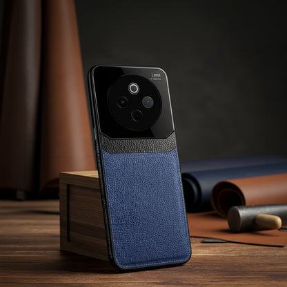 Vivo T4 5G Phone case with leather texture on a wooden surface