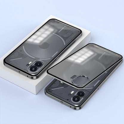 Nothing Phone 2 5G Aluminium Metal Bumper Shield Transparent Back Case