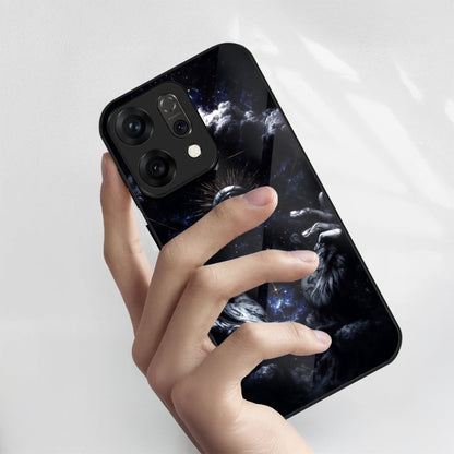 Oppo Reno 14 5G Premium Acrylic Shockproof Glass Back Case (Galaxy Eye)