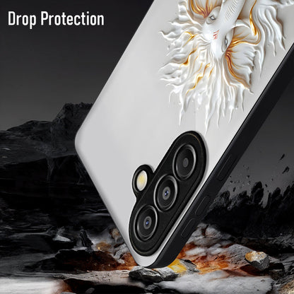 Samsung Galaxy A36 5G Premium Acrylic Shockproof Glass Back Case (White Ganesha)