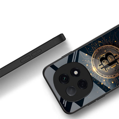 OPPO F29 Pro 5G Premium Acrylic Shockproof Glass Back Case (Bitcoin)