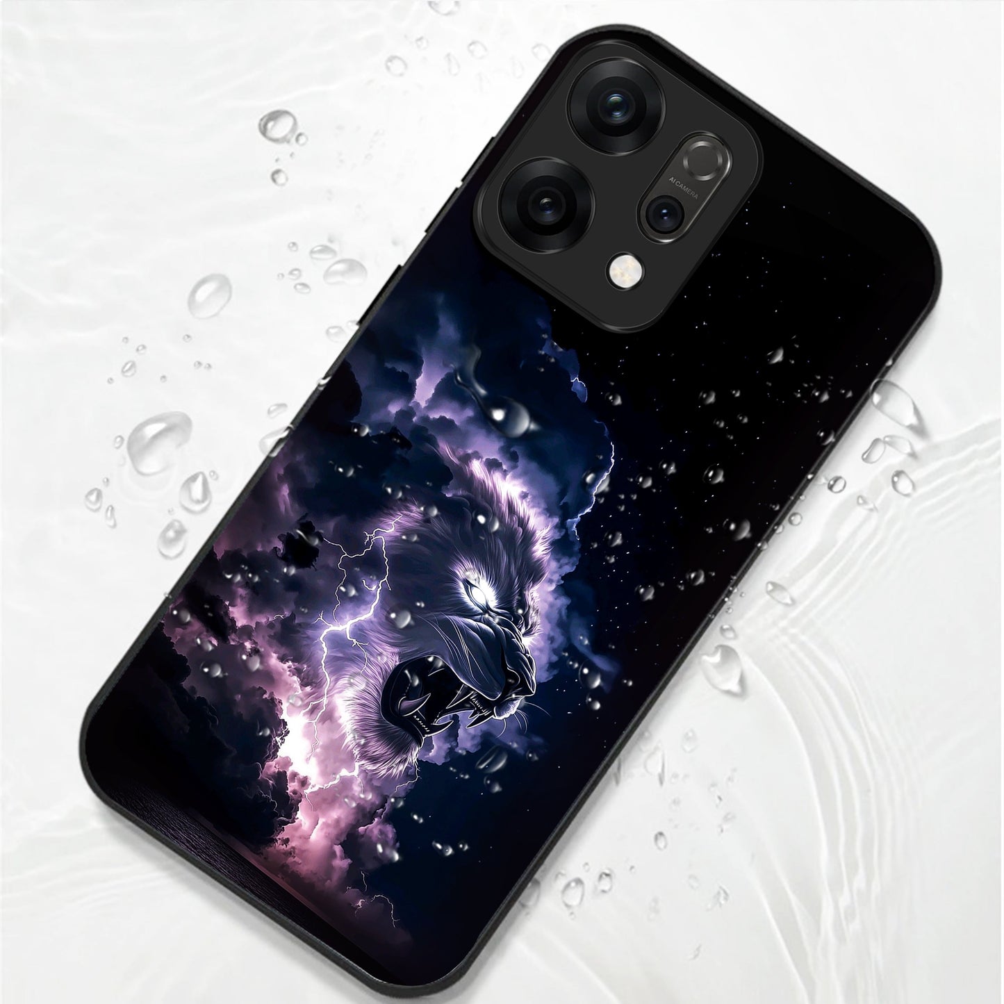 Oppo Reno 14 5G Premium Acrylic Shockproof Glass Back Case (Storm King)