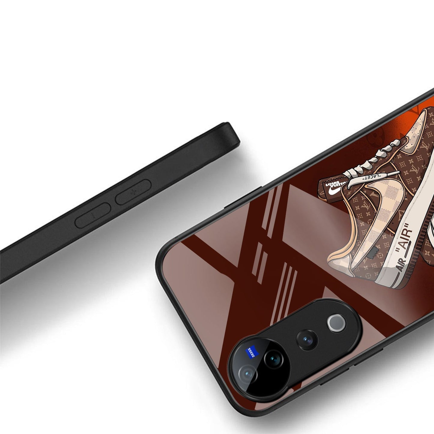 Vivo V40 Pro 5G Premium Acrylic Shockproof Glass Back Case (Sneaker)