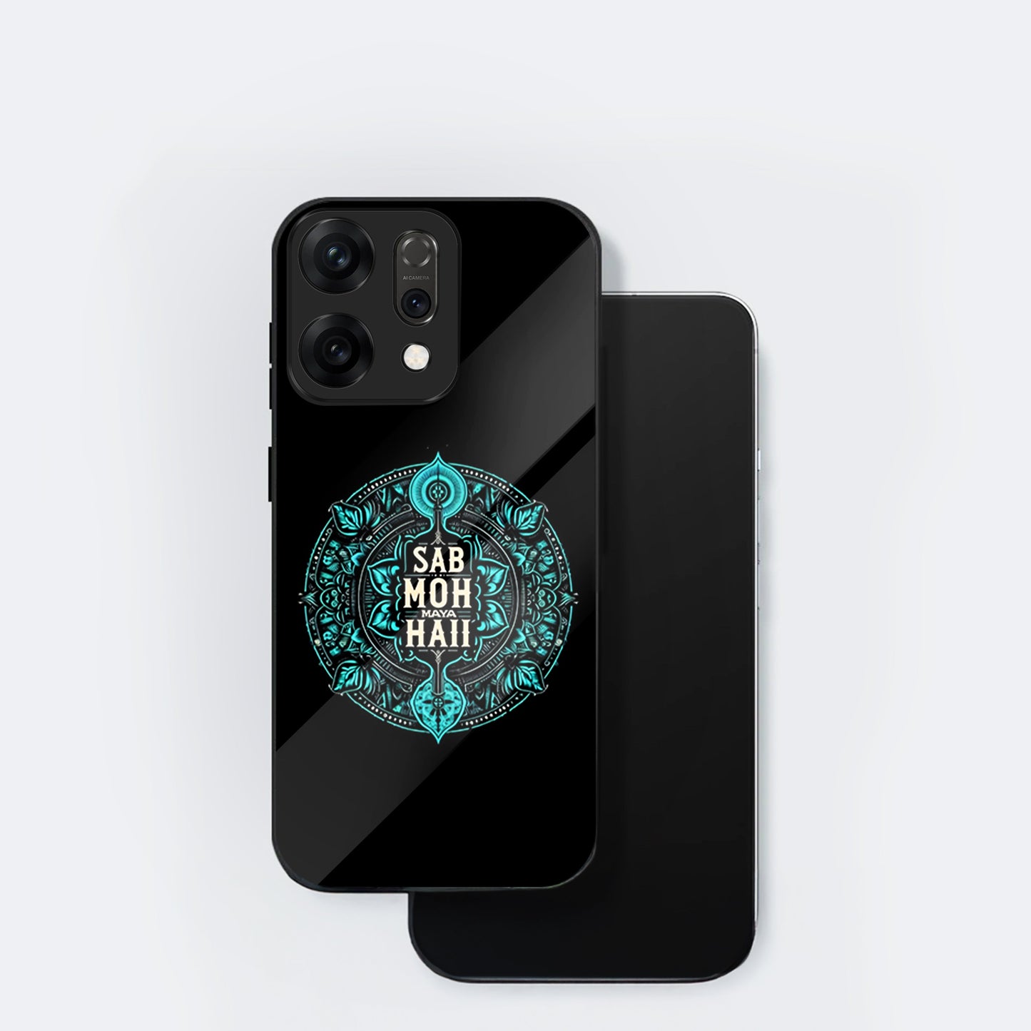Oppo Reno 14 5G Premium Acrylic Shockproof Glass Back Case (Moh Maya)