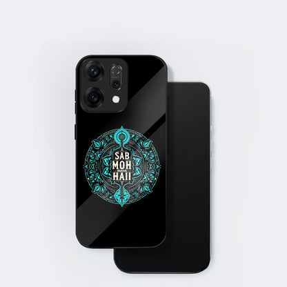 Oppo Reno 14 5G Premium Acrylic Shockproof Glass Back Case (Moh Maya)