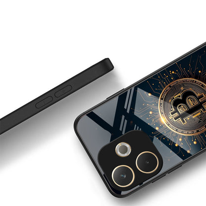 Oppo A5 Pro 5G Premium Acrylic Shockproof Glass Back Case (Bitcoin)