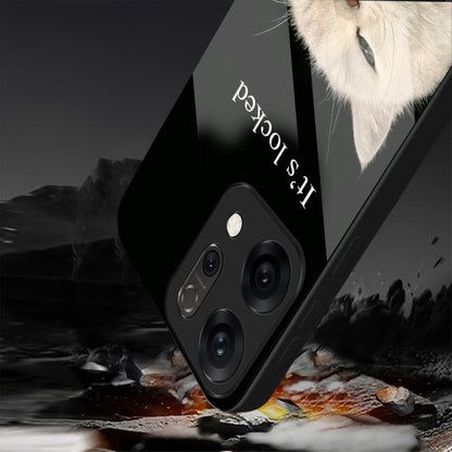 Oppo Reno 14 5G Funny Cat Meme Aesthetic Glass Case