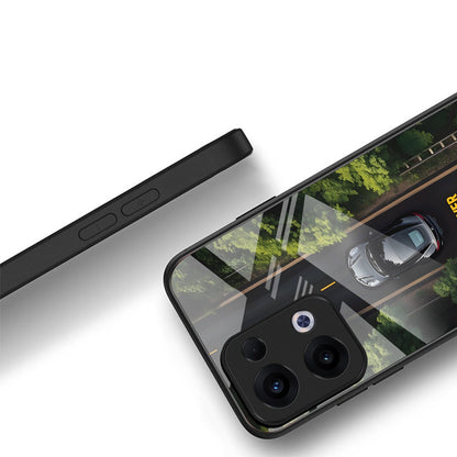 Oppo Reno 13 5G Premium Acrylic Shockproof Glass Back Case (Never Give up)