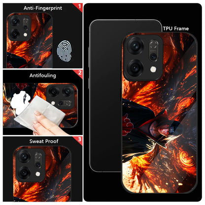 Oppo Reno 14 5G Premium Acrylic Shockproof Glass Back Case (Itachi Soul)