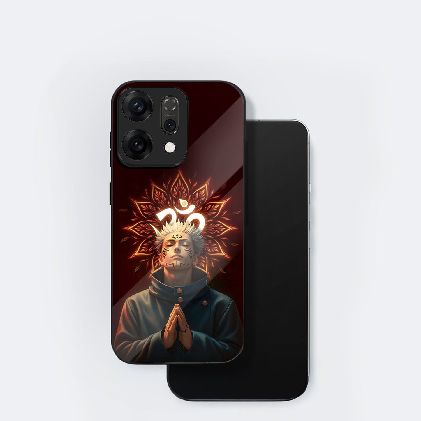 Oppo Reno 14 5G Premium Acrylic Shockproof Glass Back Case (Mystic Case)