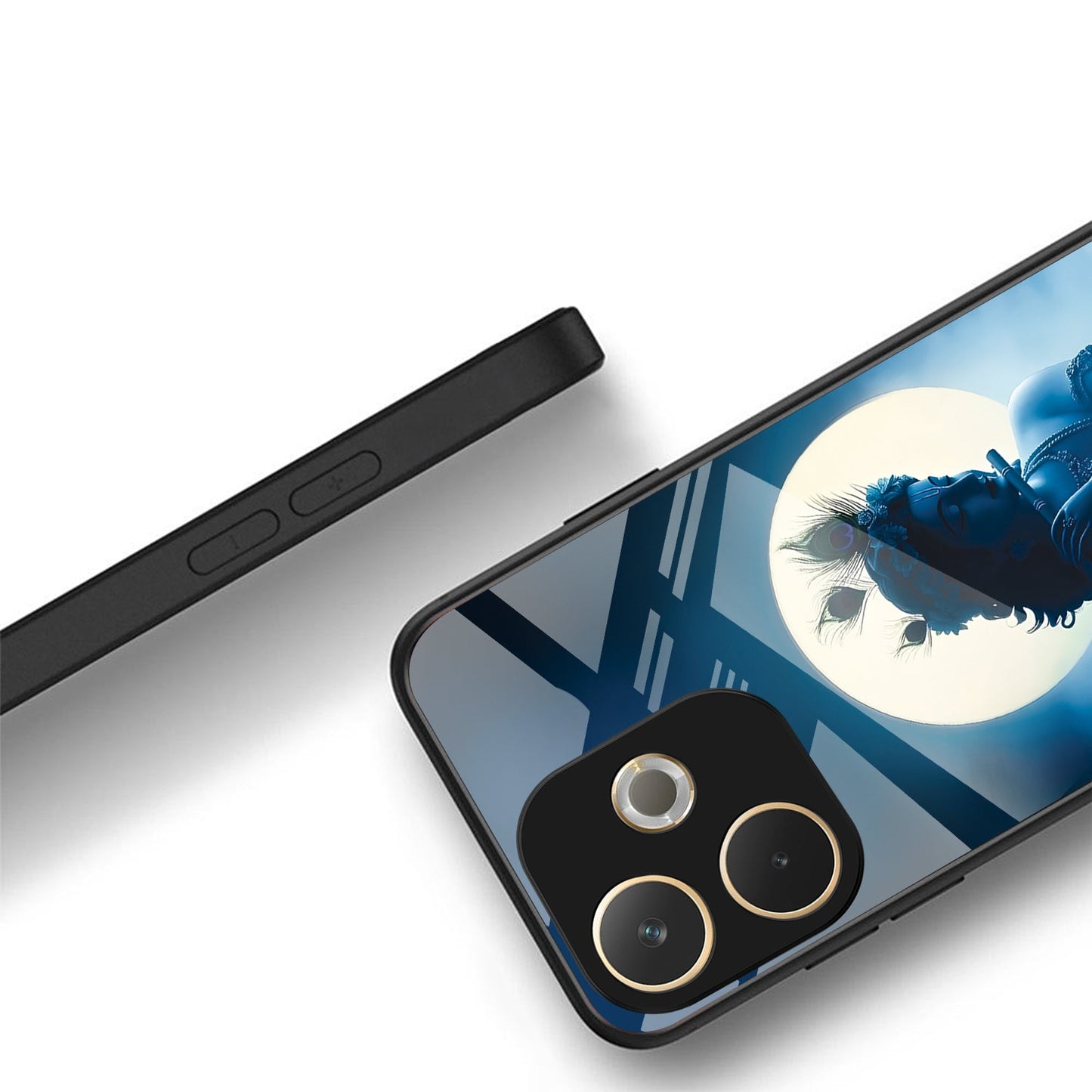Oppo A5 Pro 5G Premium Acrylic Shockproof Glass Back Case (Lord Krishna)