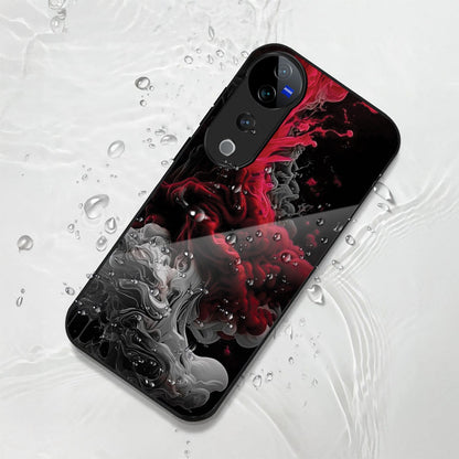 Vivo V40 Pro 5G Premium Acrylic Shockproof Glass Back Case (Infernal Drift)
